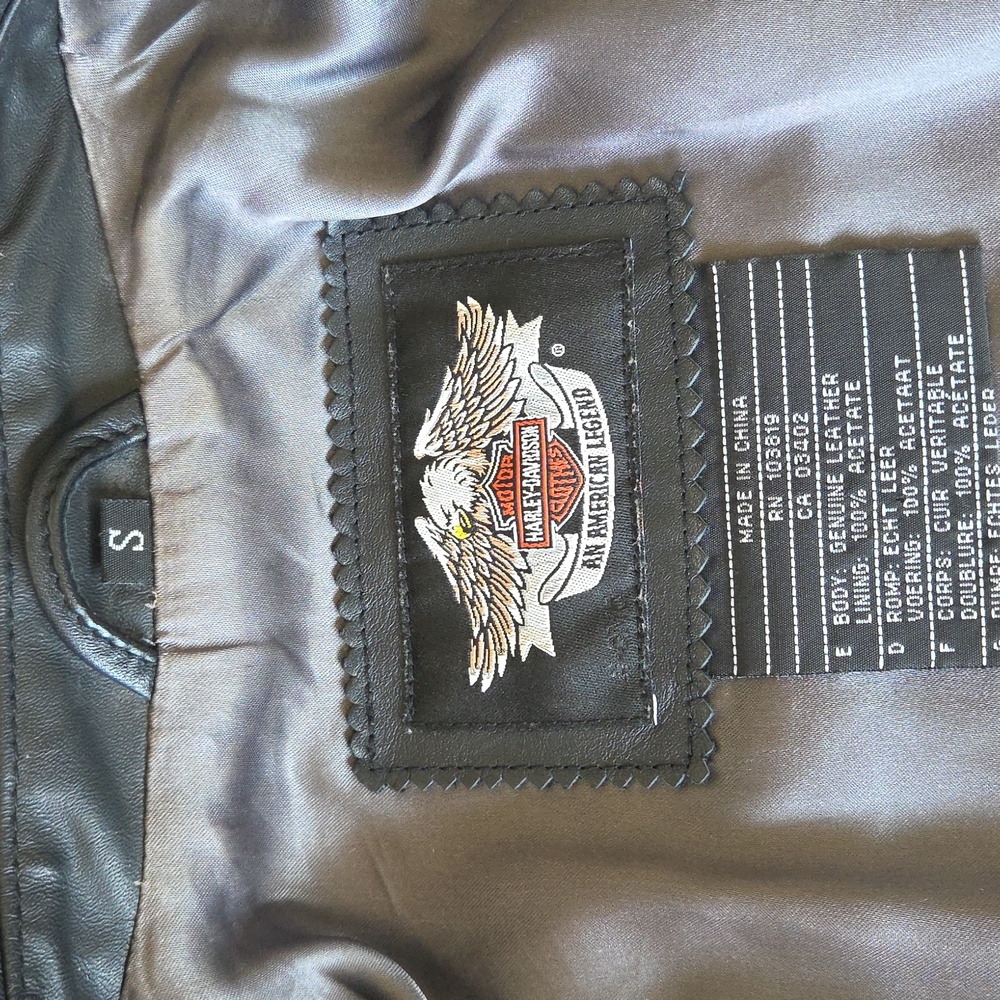 Women's Harley- Davidson Wicked Willie G Skull Genuine Leather Size S. Swarvoski - Picture 9 of 16